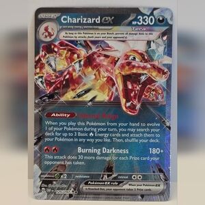 Pokémon TCG Charizard EX Double Rare Holo Card 125/197 SV03 Obsidian Flames